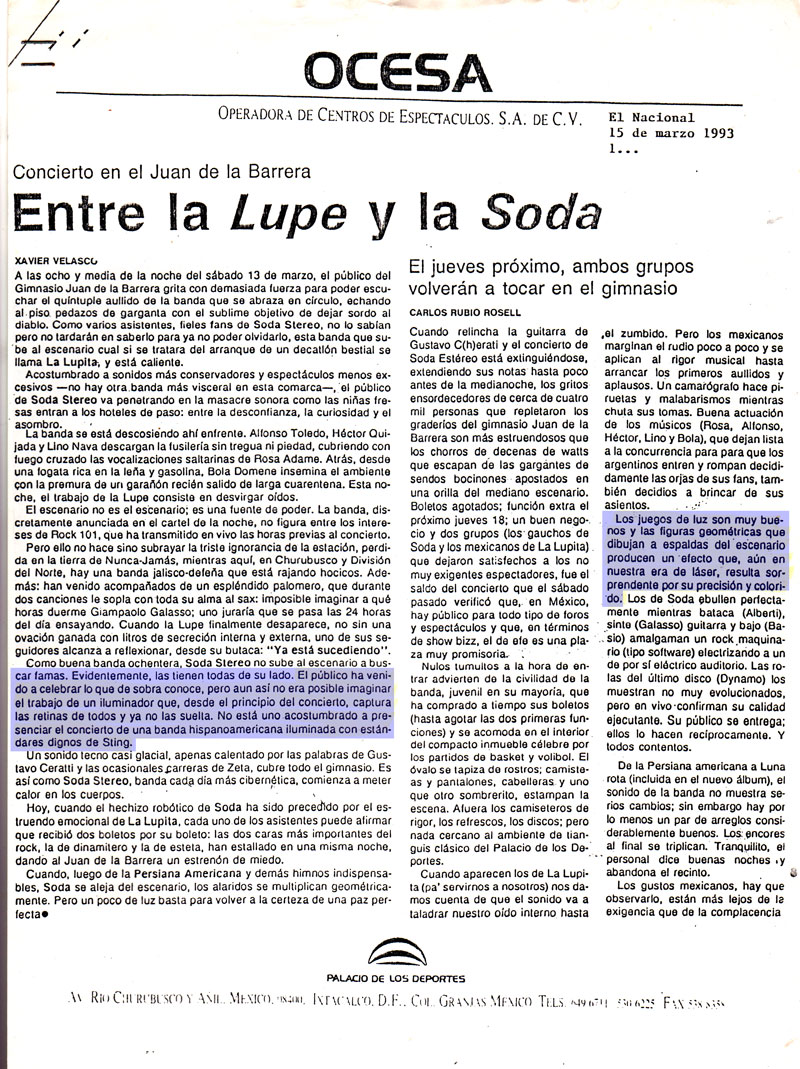 Entre la Lupe y la Soda