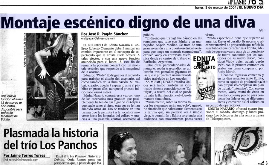 Montaje escenico digno de una diva
